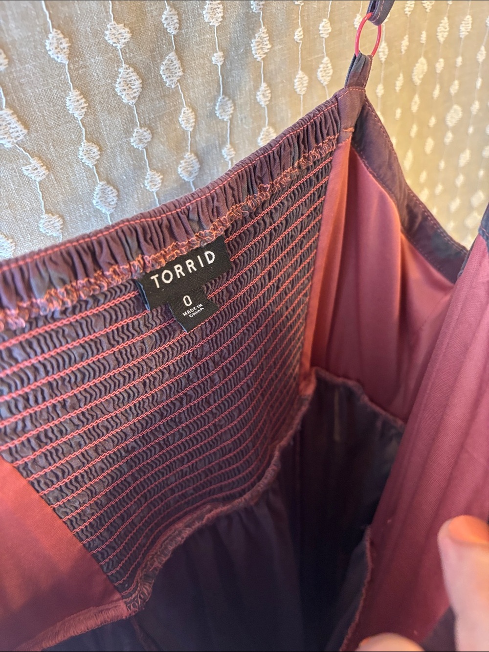 torrid Plum Midi Dress with Subtle Pattern - Picture 4 of 7